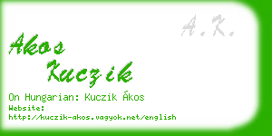 akos kuczik business card